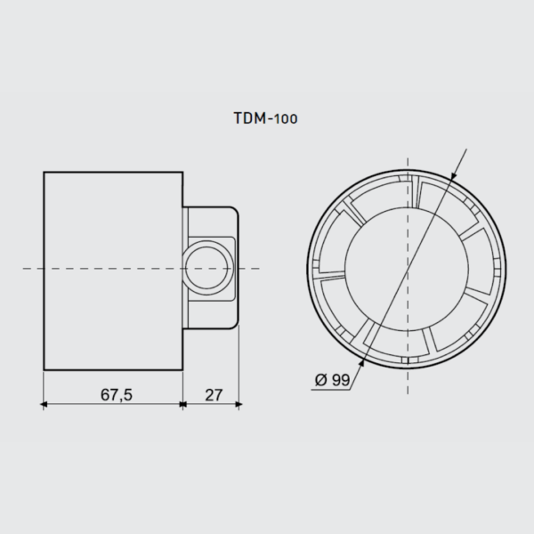 Dimensões Exaustor TDM-100 (4