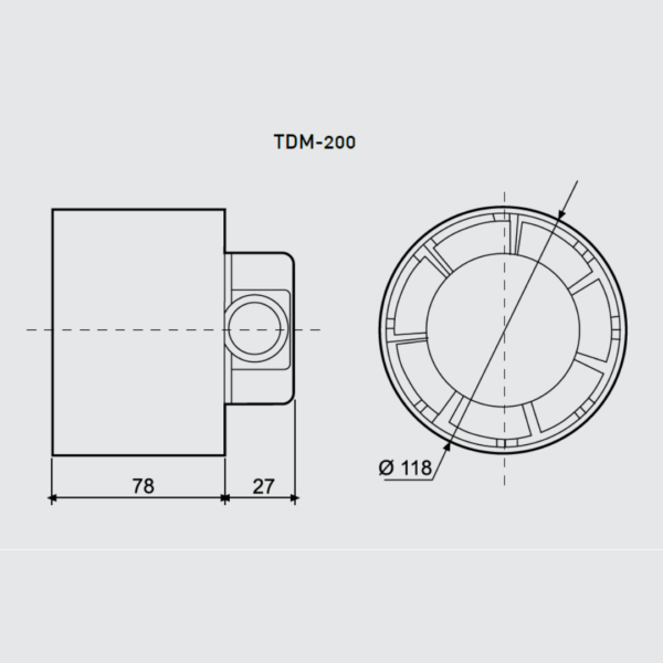 Dimensões Exaustor TDM-200 (5