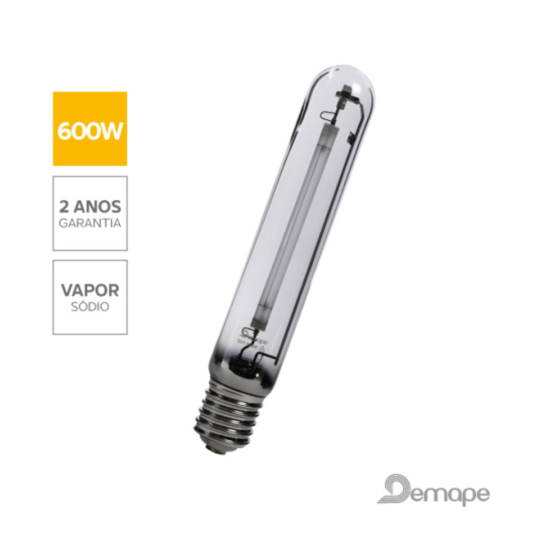 Lâmpada Vapor de Sódio HPS 600w SOT Demape