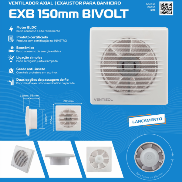 Exaustor Bivolt Axial 150mm - Ventokit (6)