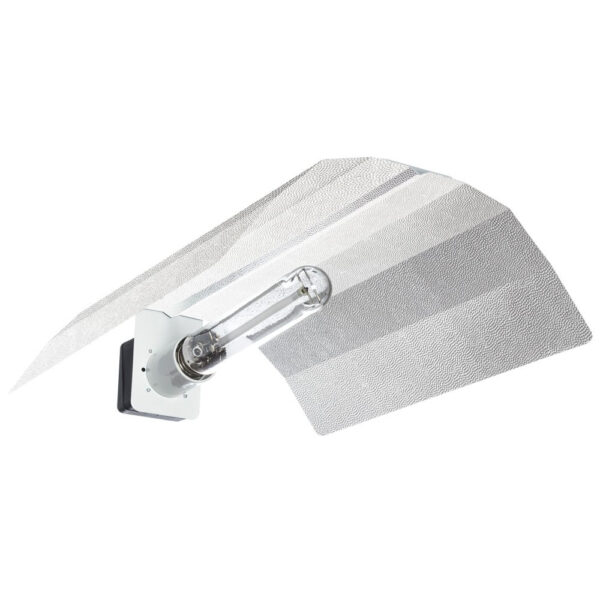 Refletor Garden HighPro Pearl Pro com sistema micropunteado, projetado para aumentar a quantidade de luz em cultivos indoor e apresentar caixa de conexão resistente à umidade.