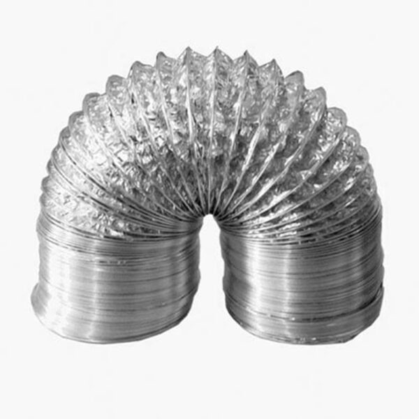 Duto Flexível de Alumínio 8" (200mm) – 1 metro, ideal para ventilação eficiente