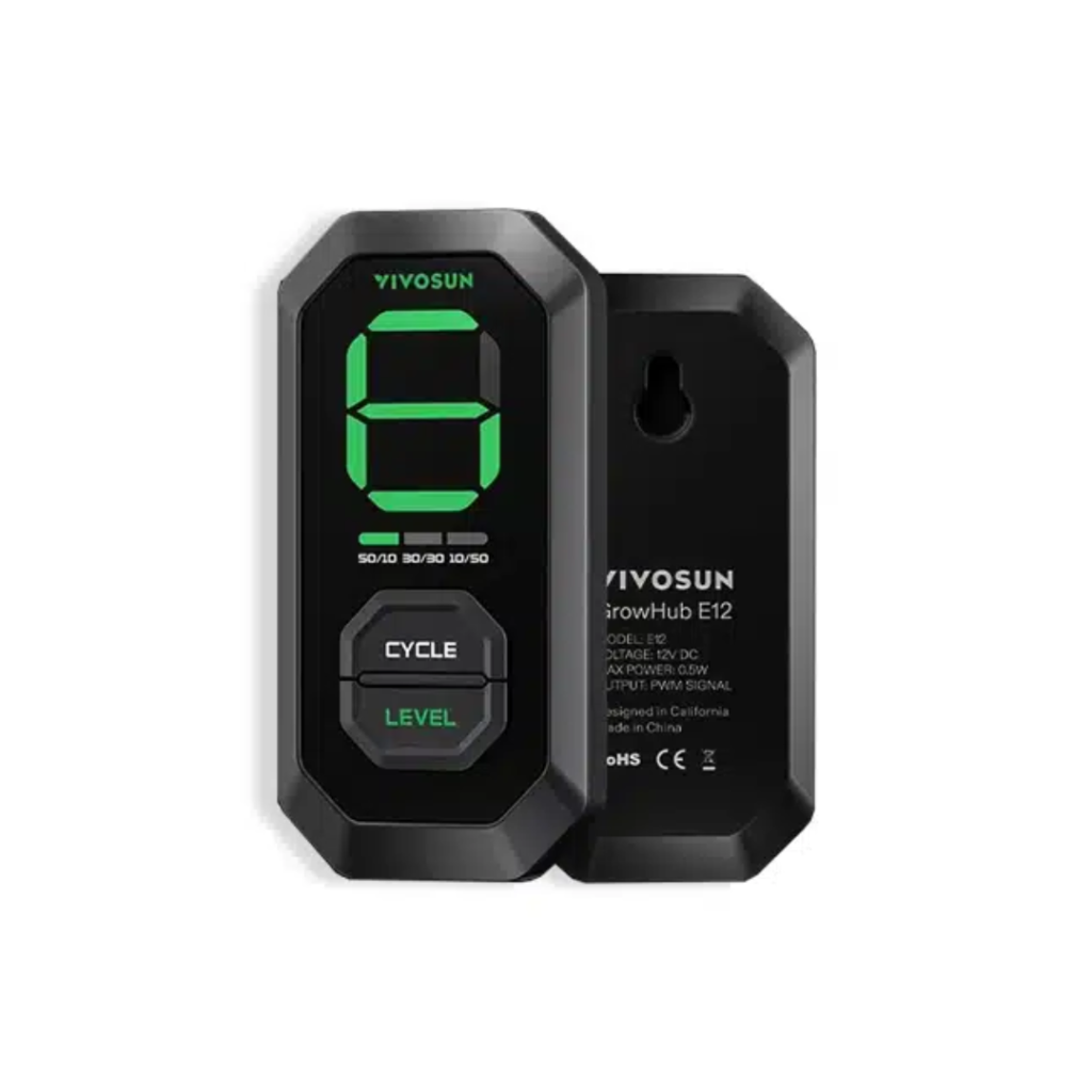 Controle Inteligente Vivosun para Exaustor E12 – ajuste de 10 velocidades, memória de backup e controle remoto via App