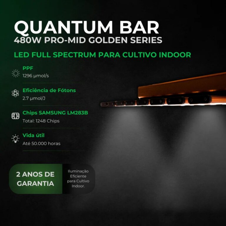 Painel de LED Quantum Barra 480W Pro Mid Masterplants (1)
