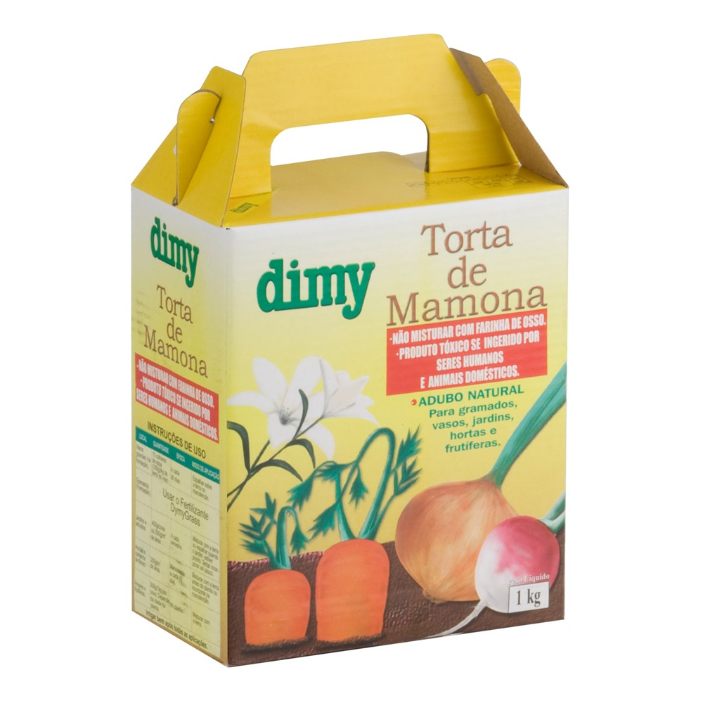 Torta de Mamona Dimy 1kg fertilizante orgânico rico em nitrogênio