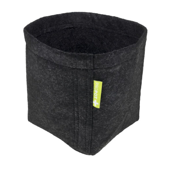 Vaso de feltro quadrado Garden Highpro Propot 4L, ideal para otimizar o desenvolvimento das raízes através da poda aérea e melhorar a oxigenação no cultivo indoor