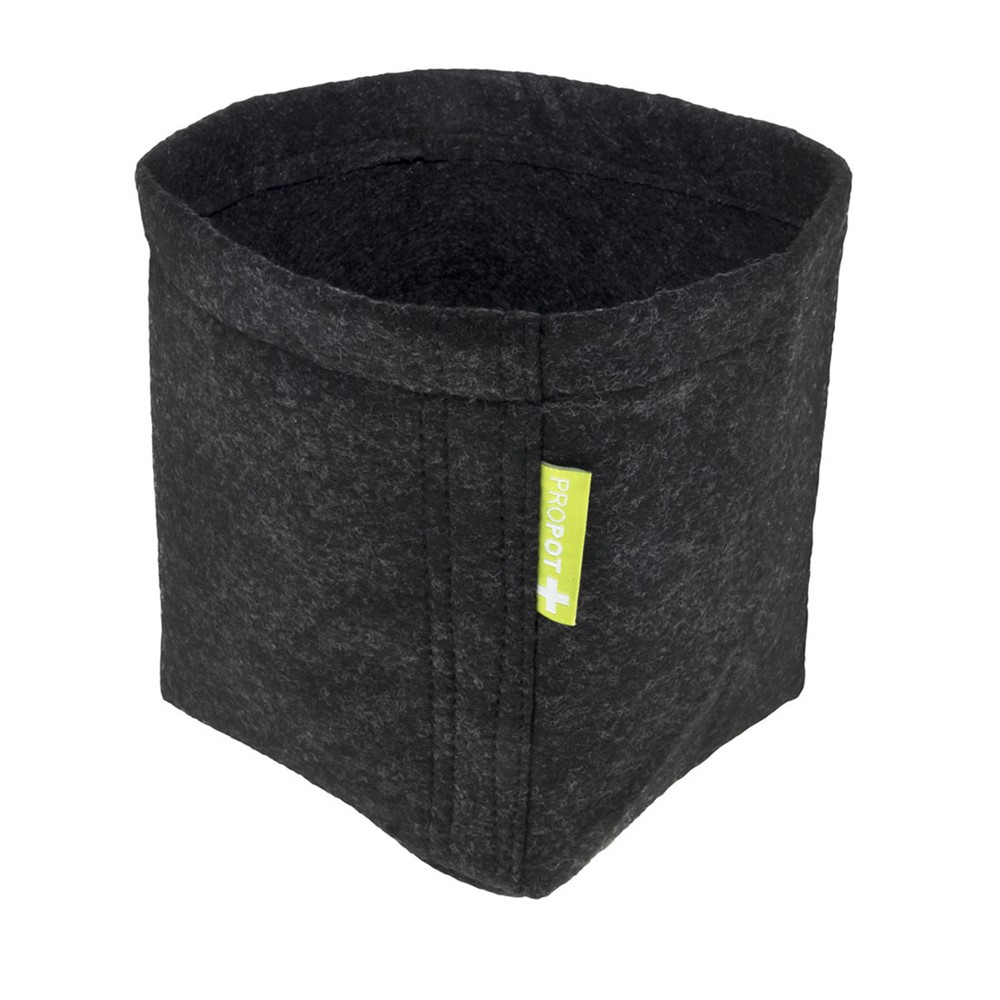 Vaso de feltro quadrado Garden Highpro Propot 4L, ideal para otimizar o desenvolvimento das raízes através da poda aérea e melhorar a oxigenação no cultivo indoor