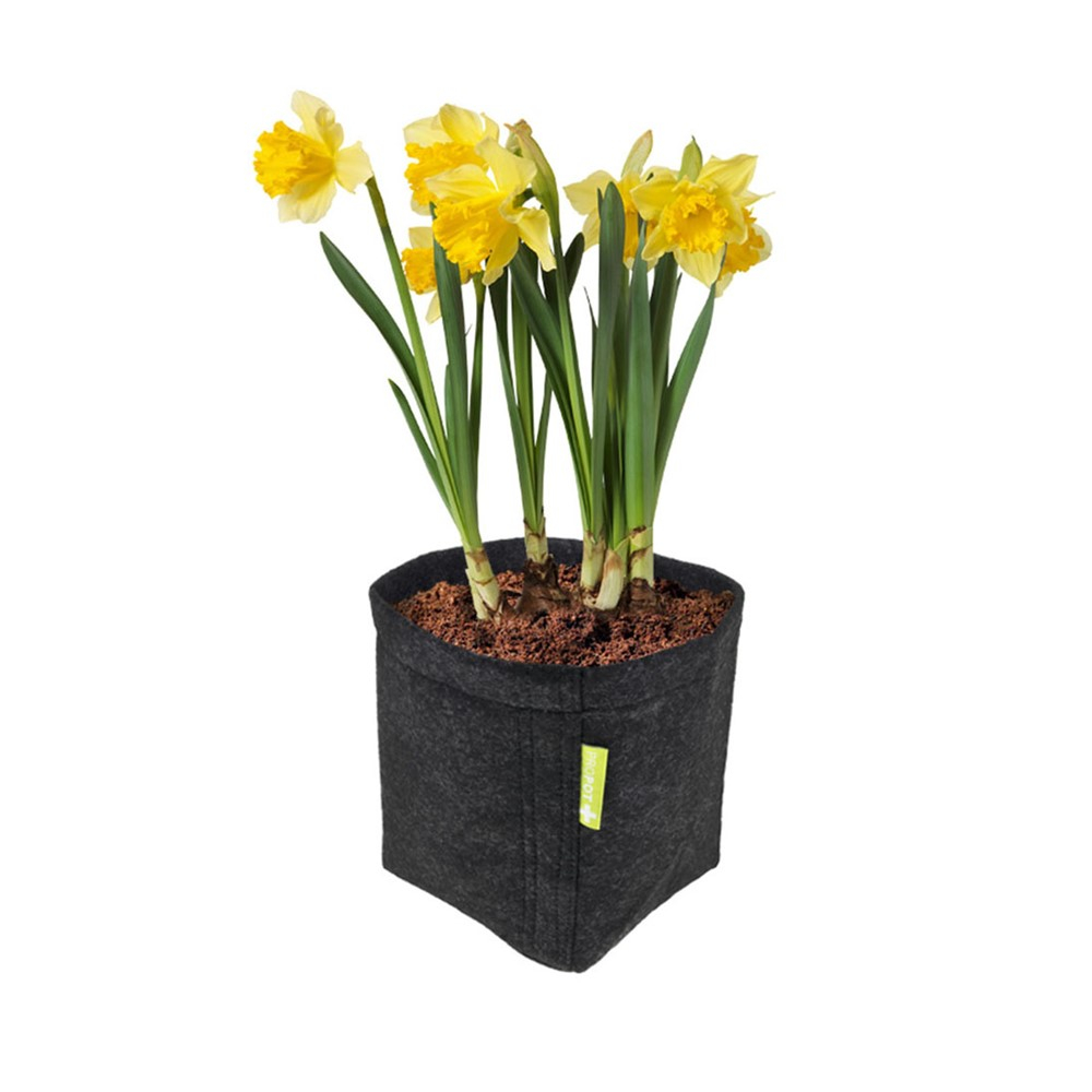 Vaso de feltro quadrado Garden Highpro Propot de 7 litros, ideal para promover a poda aérea natural e um sistema radicular robusto em cultivos indoor