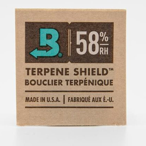 Sachê Boveda 58% - 8g, ideal para controle preciso da umidade no armazenamento e cura de ervas.