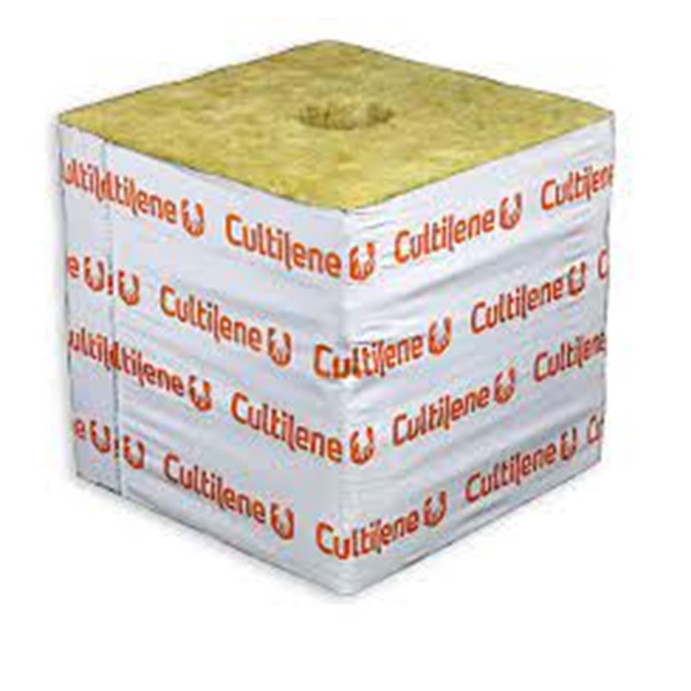 Bloco de lã de rocha Cultilene Star Big Block 15x15x14cm com estrutura fibrosa e drenagem otimizada