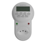 Timer digital bivolt Exatron com programação por segundos, múltiplas configurações ON/OFF e função de contagem regressiva.