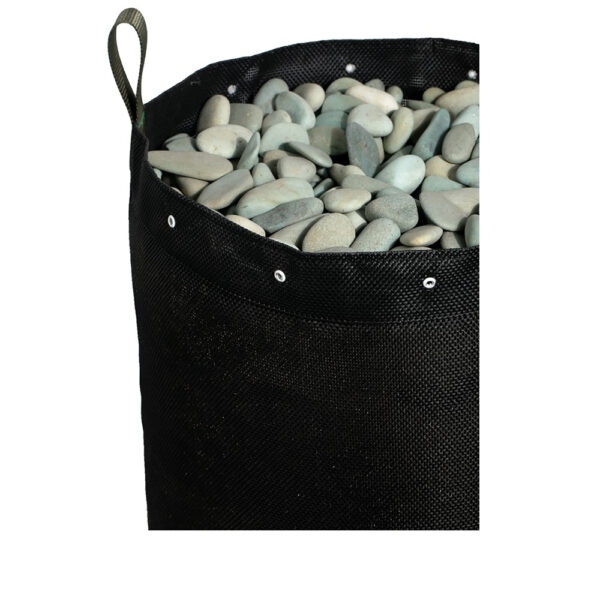 Vaso de malha respirável em PVC BioBag da BioCultivo com capacidade de 130 litros, projetado para o cultivo de plantas de grande porte, proporcionando oxigenação e drenagem ideais para as raízes.