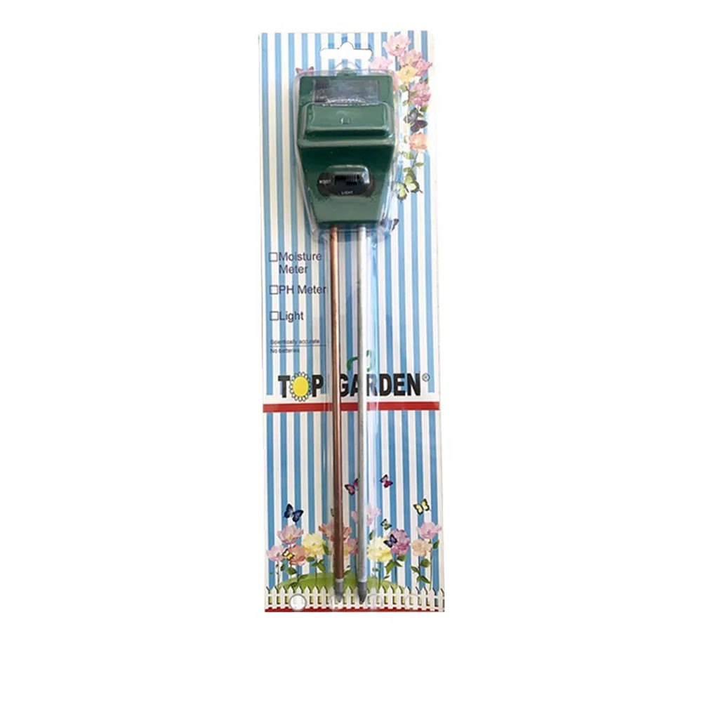 Medidor de solo Top Garden que realiza a medição de pH, umidade e intensidade de luz para auxiliar nos cuidados com as plantas.