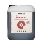 Top Max Biobizz 5L, fertilizante orgânico para floração, aumenta tamanho e peso das flores, colheitas doces.