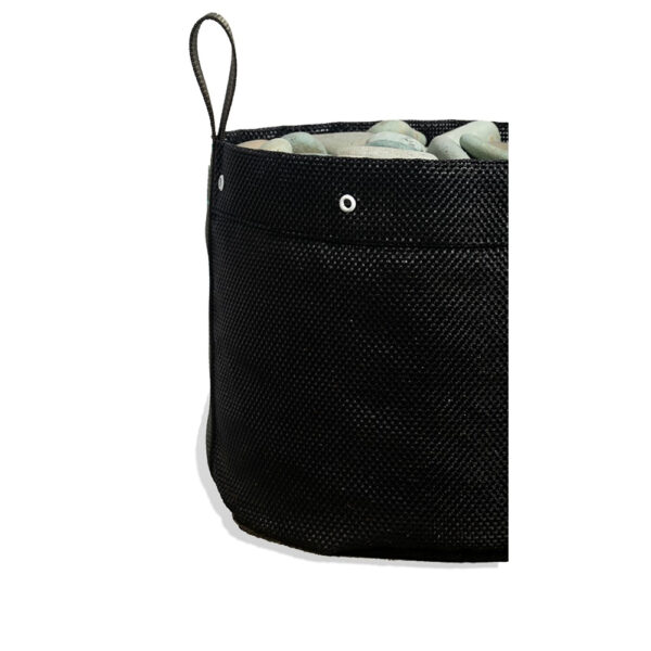 Vaso de malha respirável em PVC BioBag da BioCultivo com capacidade de 15 litros, projetado para promover excelente oxigenação e drenagem das raízes em cultivos indoor e outdoor.