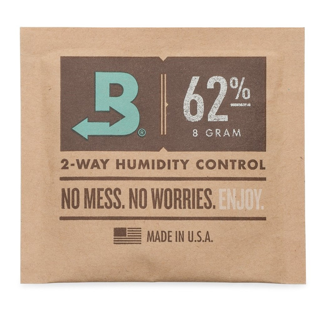 Sachê Boveda 62% - 8g, ideal para controle de umidade e conservação de ervas.