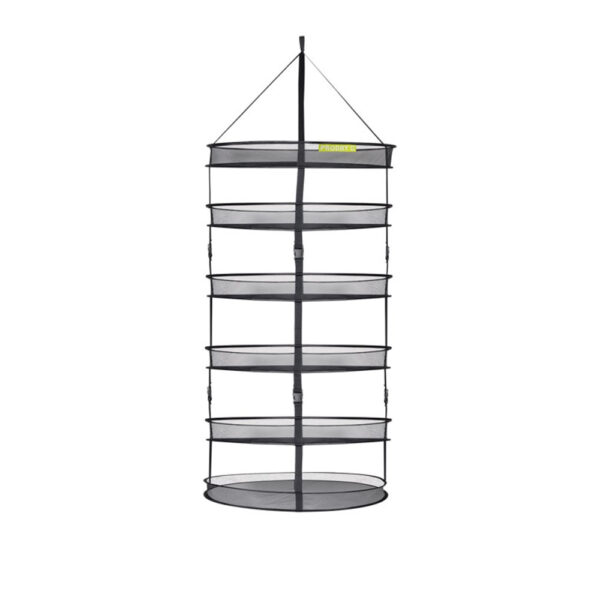 Cesta de Secagem Garden Highpro Prodry Master 95cm com 6 andares em ambiente de cultivo.