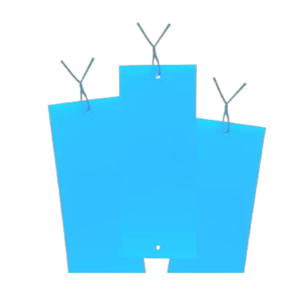 Armadilha Adesiva Azul Pro Coleagro para controle ecológico de pragas voadoras.