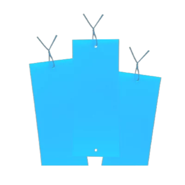 Armadilha Adesiva Azul Pro Coleagro para controle ecológico de pragas voadoras.