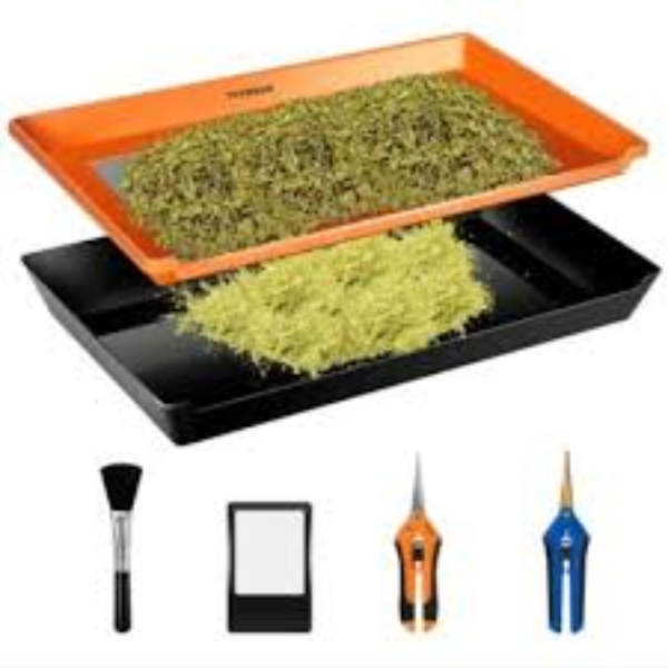 Bandeja para Trimagem Vivosun Laranja com kit completo e tela de 150 mícrons.
