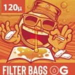 Bolsa Filtro de Rosin Overgrow 120 microns com costura laranja – kit com 10 unidades