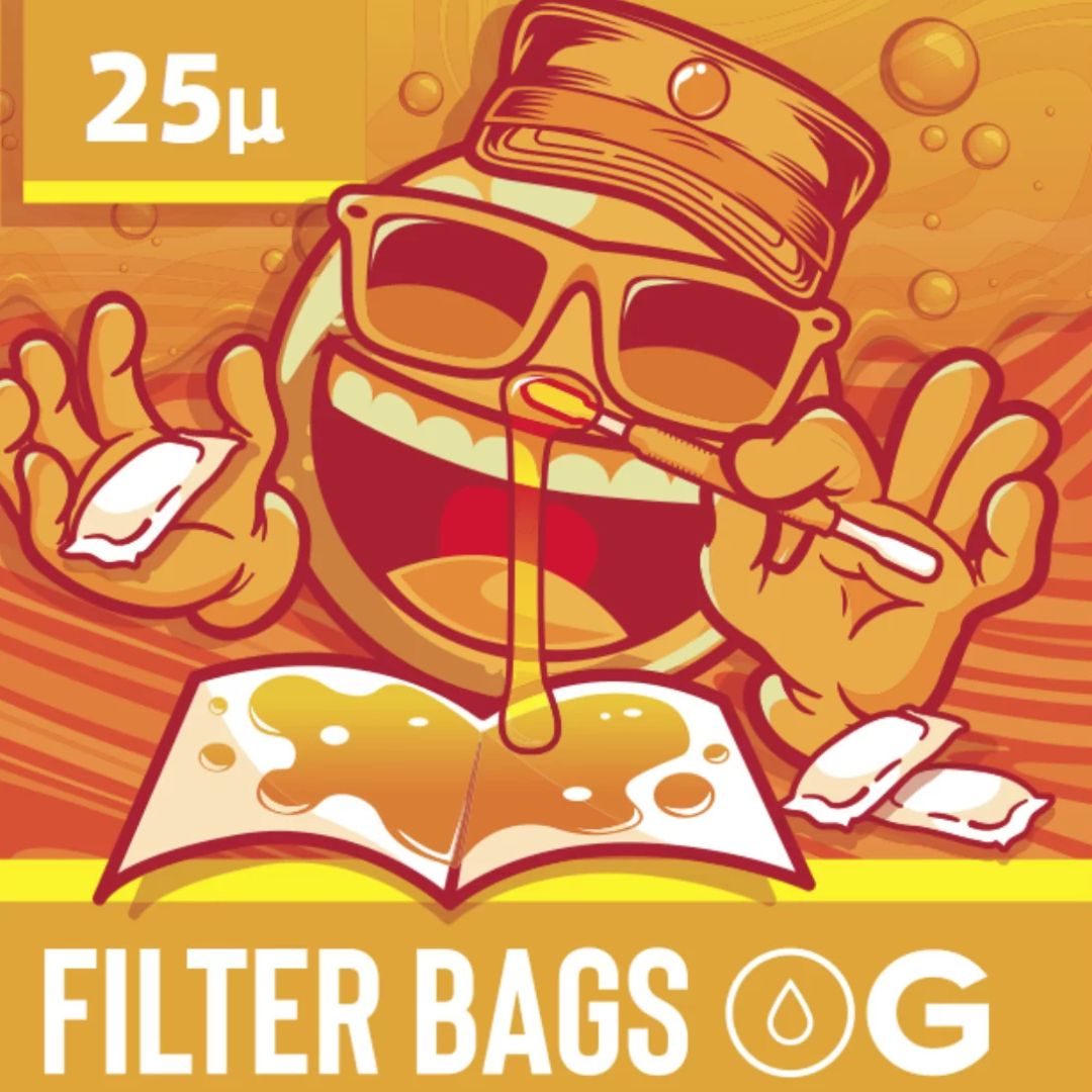 Bolsa Filtro de Rosin – Filter Bags Overgrow 25 microns – 3,2 x 8 cm Bolsa Filtro de Rosin Overgrow 25 microns, costura amarela, resistente ao calor – pacote com 10