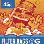 Bolsa Filtro de Rosin Overgrow 45 microns com costura azul – pacote com 10 unidades