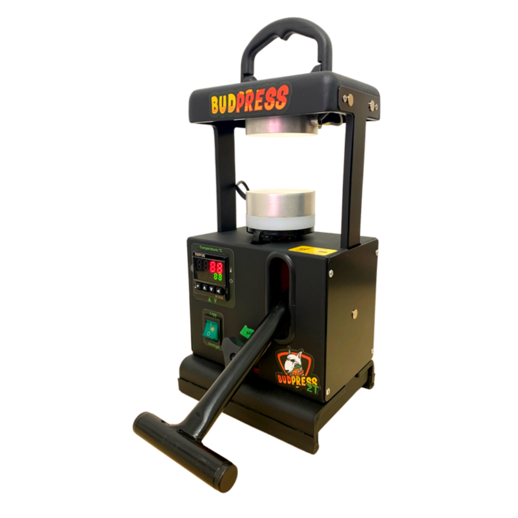 Prensa Hidráulica Bud Press 2 Toneladas para extração de rosin puro e eficiente.