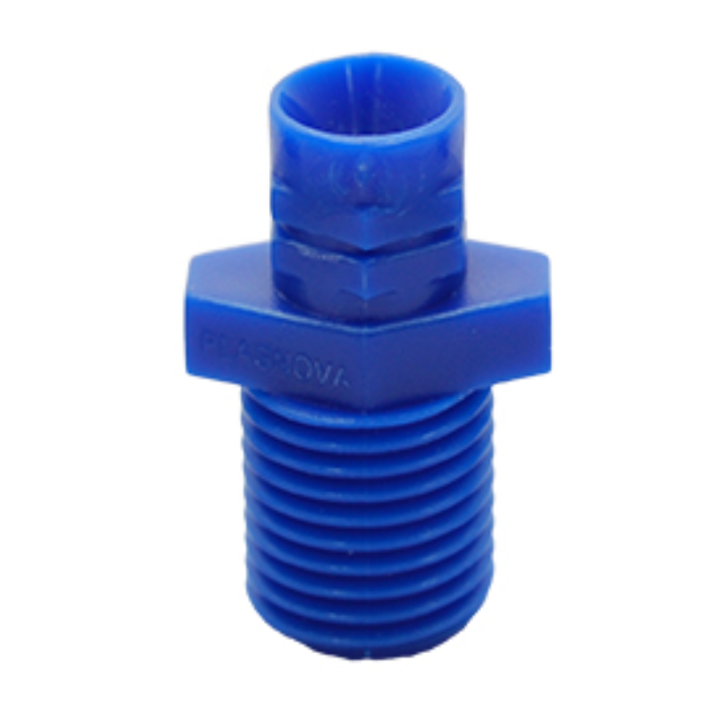 Conector Inicial Microtubo 1/2" Azul com engate rápido e flecha de 13 mm