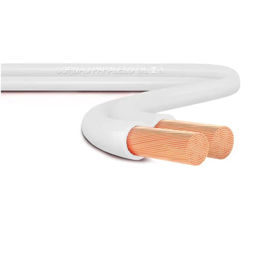 Fio Paralelo Flexível SIL 2 x 1mm – Segurança e durabilidade. Fio Paralelo Flexível SIL 2 x 1mm, ideal para instalações elétricas seguras.