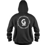 Moletom Canguru com Capuz GRAMA - 2 Cabos, disponível em branco e preto, tamanhos P, M, G e GG, modelo unissex.