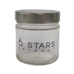 Pote de vidro Glass Jar 6Stars 210ml para armazenamento e cura.