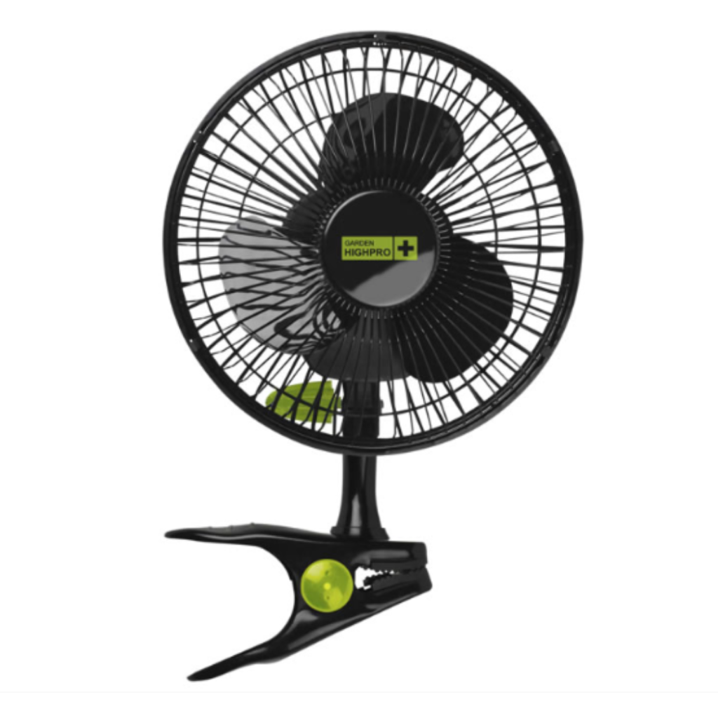 Ventilador Clip Garden Highpro Profan 20cm – 12W para cultivo indoor e circulação de ar.