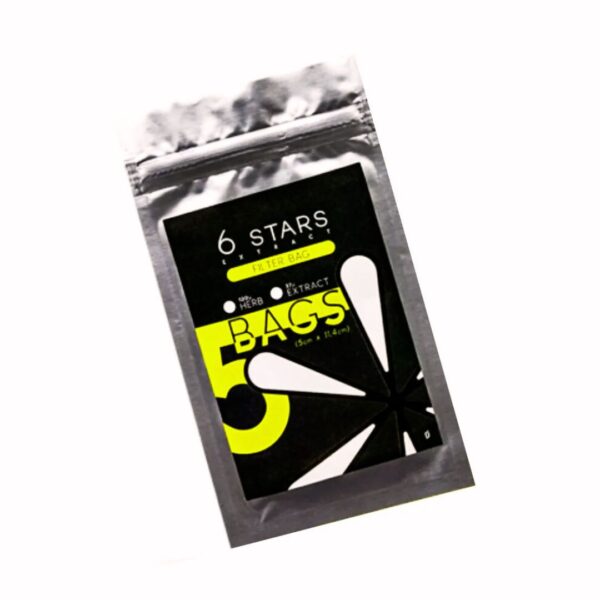 Rosin Bag 6 Stars 11,4 x 5cm - 160 microns para extração pura e eficiente.
