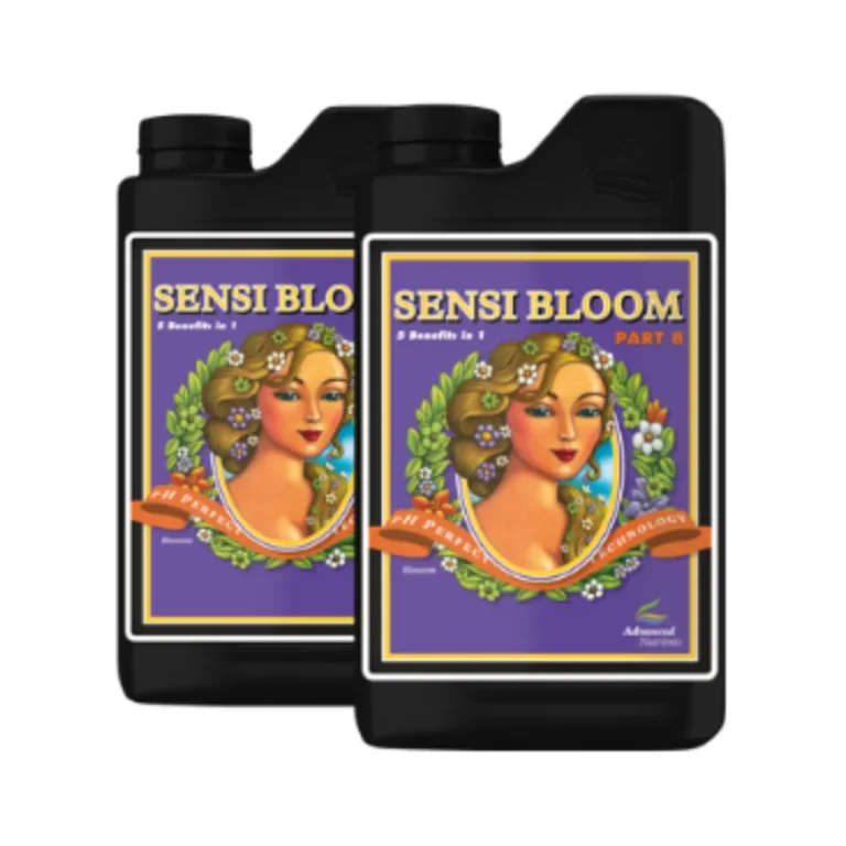 Sensi Bloom A+B Advanced Nutrients 1L, fertilizante para floração exuberante, pH Perfect, flores densas e colheitas pesadas.