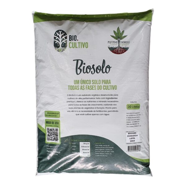 BioSolo 20L – Substrato orgânico de alta performance para cultivo sustentável.
