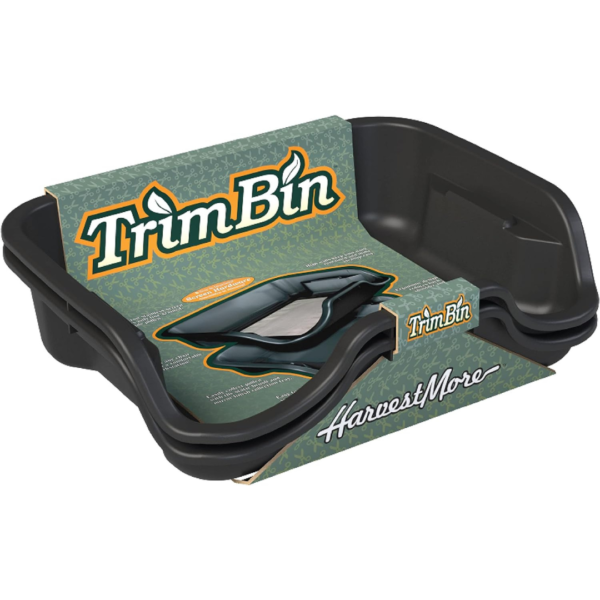 Bandeja de Trima TrimBin, ideal para colheitas eficientes e coleta de resíduos valiosos.