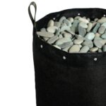 Vaso de malha respirável em PVC BioBag da BioCultivo com capacidade de 150 litros, especialmente projetado para o cultivo de plantas de grande porte, proporcionando oxigenação e drenagem ideais para um desenvolvimento radicular massivo.