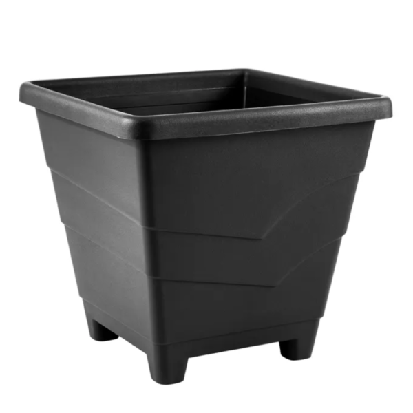 Vaso Quadrado Desli Milão 9L, resistente e ideal para decoração e cultivo de plantas
