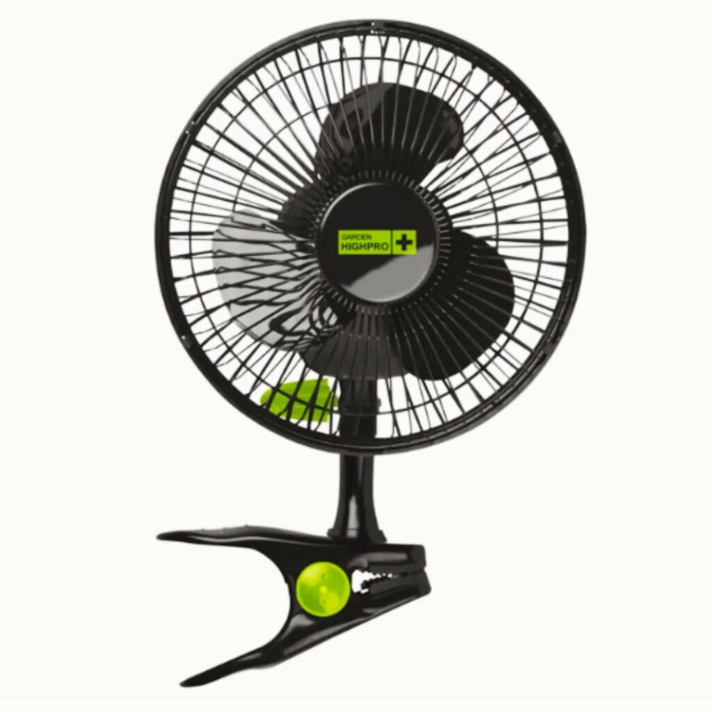 Ventilador Clip Garden Highpro Profan 15cm – 5W para cultivo indoor e circulação de ar.