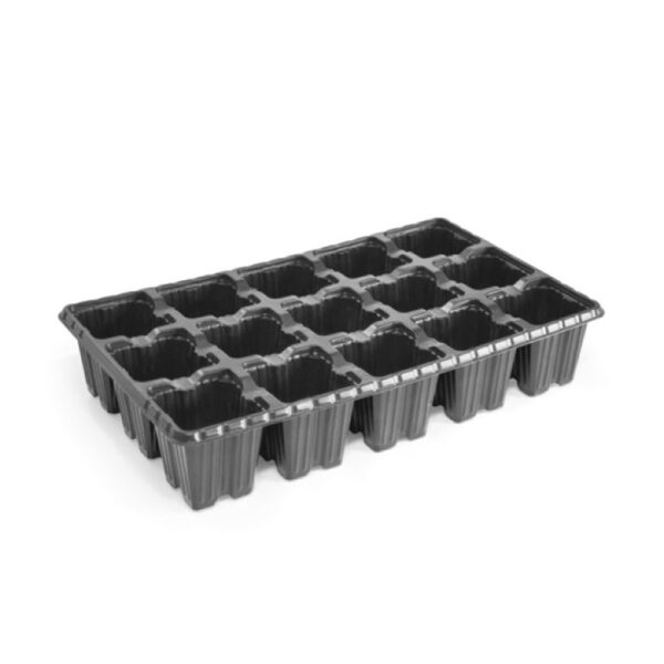 Bandeja de Germinação Nutriplan 15 Células Baixa para produção uniforme de mudas.