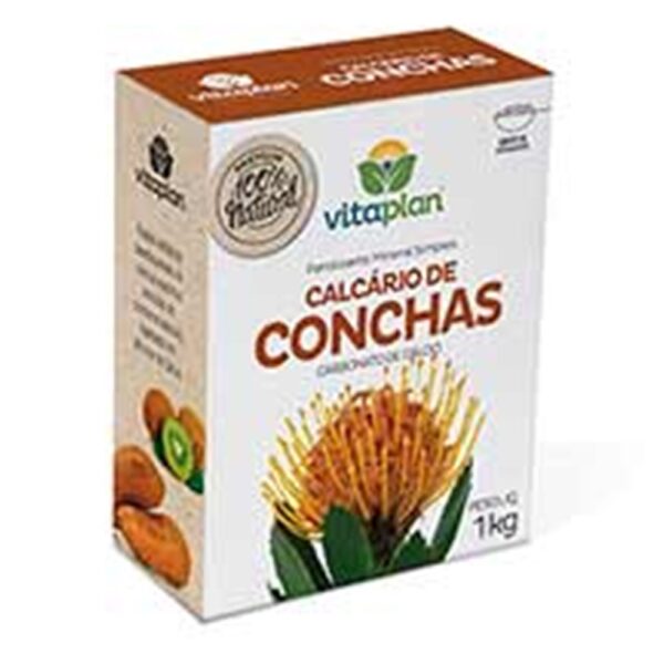 Calcário de Conchas Vitaplan 1kg corretivo de acidez com cálcio natural