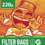 Filter Bags Overgrow – 220 microns com costura verde e poliéster grau alimentício