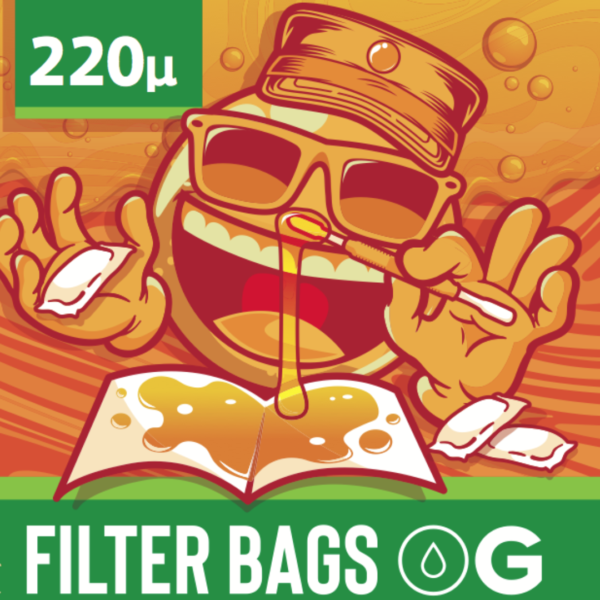 Filter Bags Overgrow – 220 microns com costura verde e poliéster grau alimentício