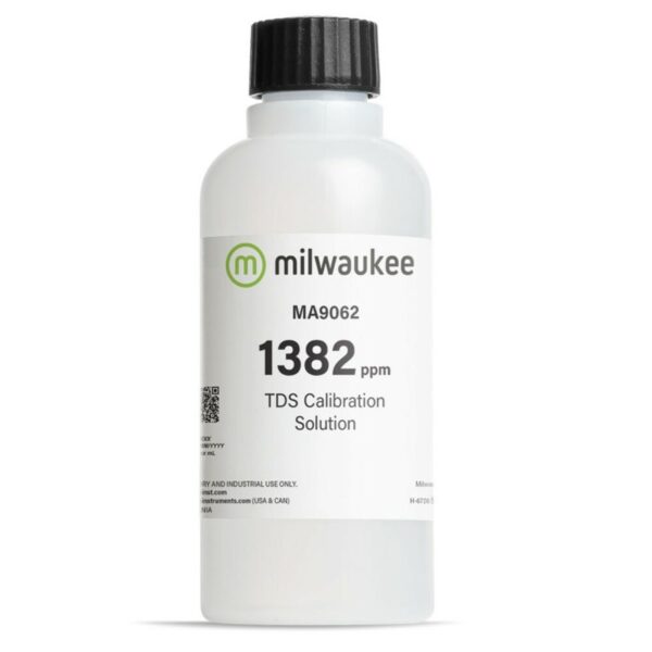 Solução de calibração TDS 1382ppm – frasco de 230 ml para medições precisas em medidores de condutividade