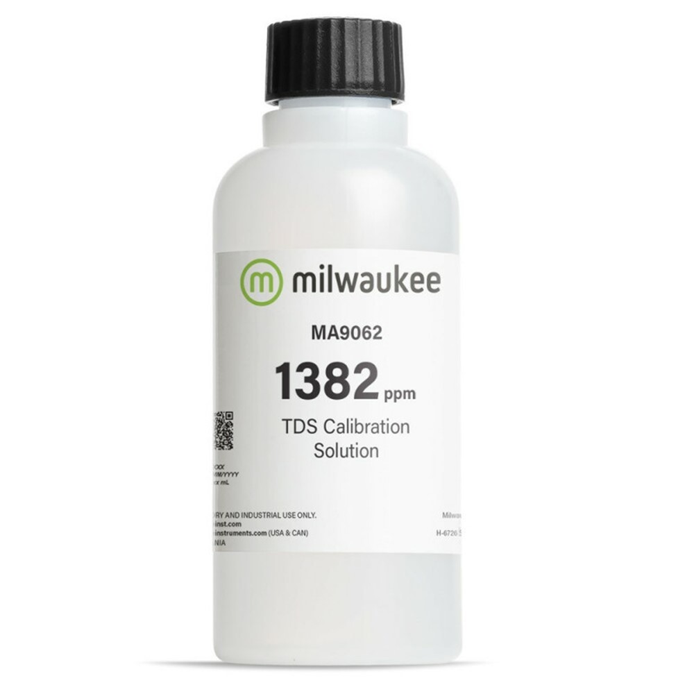 Solução de calibração TDS 1382ppm – frasco de 230 ml para medições precisas em medidores de condutividade