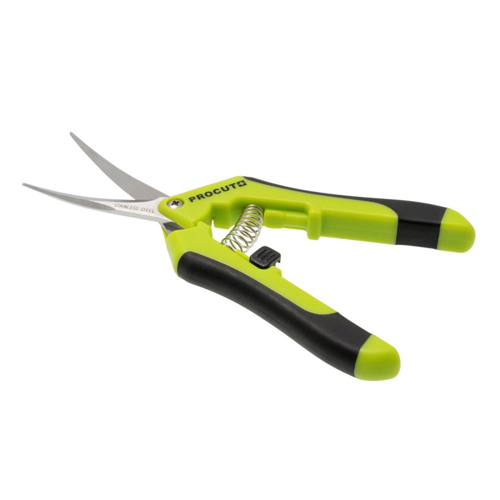 Tesoura de Ponta Curva Procut Garden Highpro com lâmina inox e trava de segurança