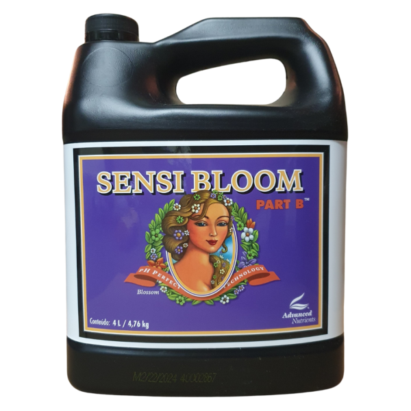 Sensi Bloom B Advanced Nutrients 4L, nutriente essencial para a fase de floração com pH Perfect®.