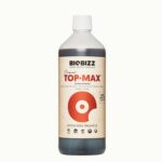 Top Max Biobizz 1L, fertilizante orgânico que estimula a floração em grandes cultivos, aumenta o tamanho das flores e melhora o sabor das colheitas em larga escala.