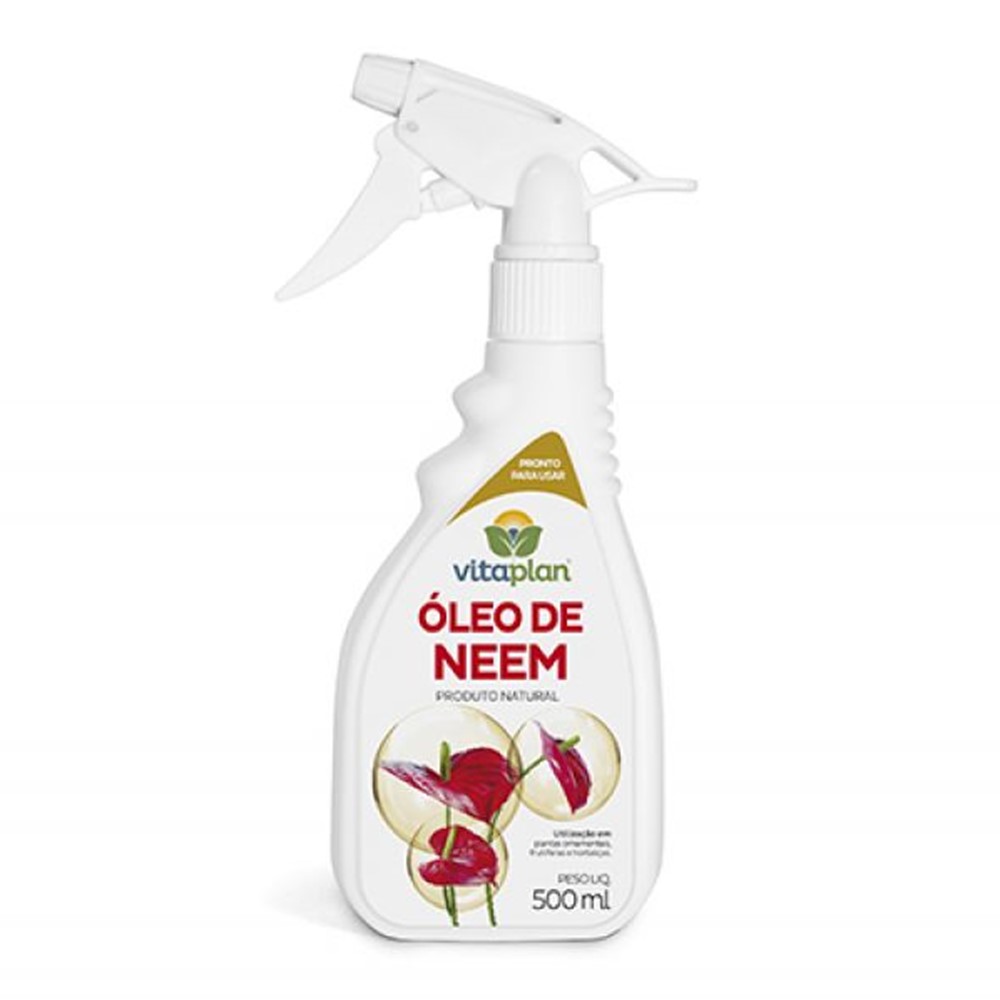 Óleo de Neem Vitaplan Pronto Para Uso 500ml - Proteção Natural e Eficaz para Suas Plantas Óleo de Neem Vitaplan Pronto Para Uso 500ml, proteção natural para plantas contra insetos e ácaros.